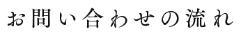 お問い合わせの流れ